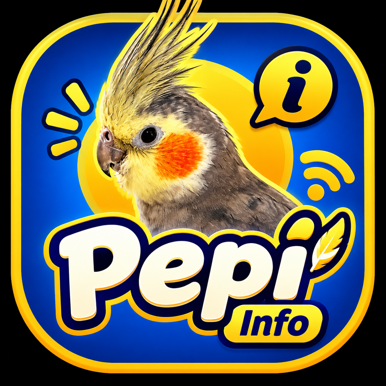 Logo do Pepi Info com a calopsita Pepi